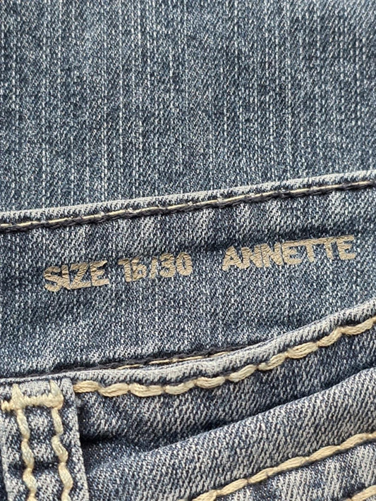 Vintage Y2K Code Bleu Low Rise Cropped Bootcut Jeans UK 16