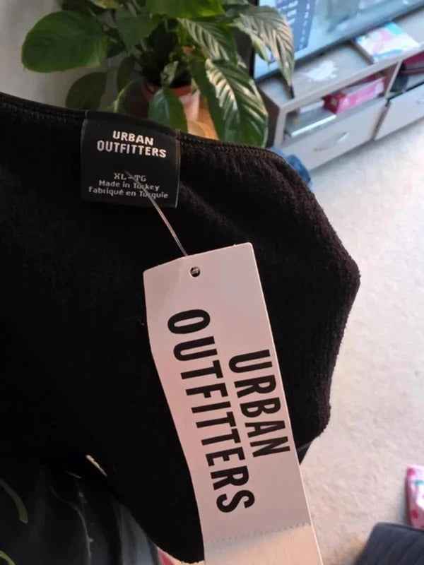 Urban Outfitters Black Ribbed Ring Detail Top UK 4/6 Bnwt
