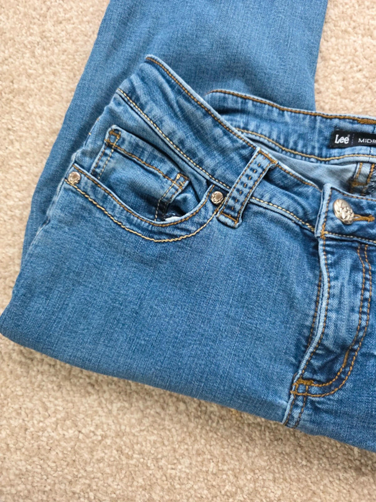 Vintage Y2K Lee Mid Rise Bootcut Jeans UK Size 10 Petite