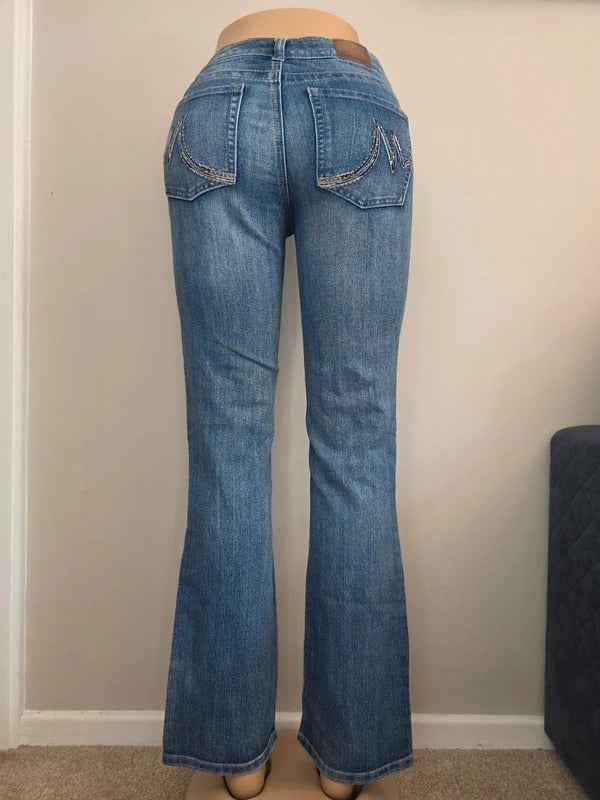 Maurices Low Rise Baby Bootcut Vintage Y2K Jeans UK Size 8