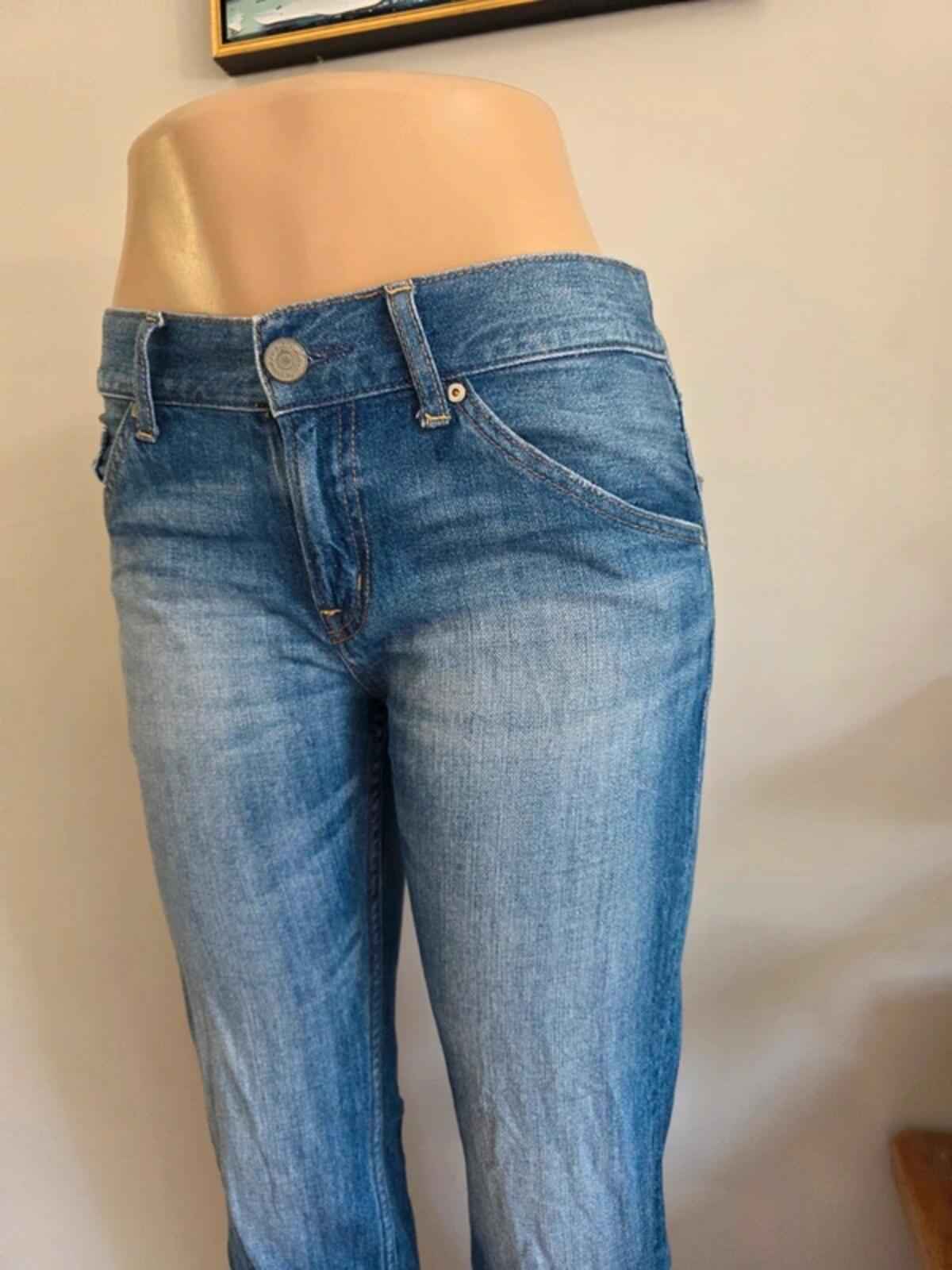 Vintage Y2K Uniqlo Mid Rise Cropped Jeans UK Size 10/12