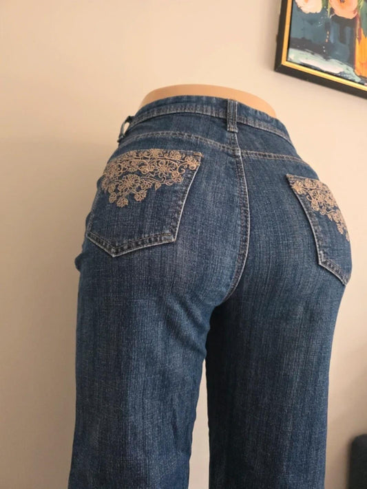 Penmans Vintage Y2K High Rise Relaxed Capri Jeans UK Size 10