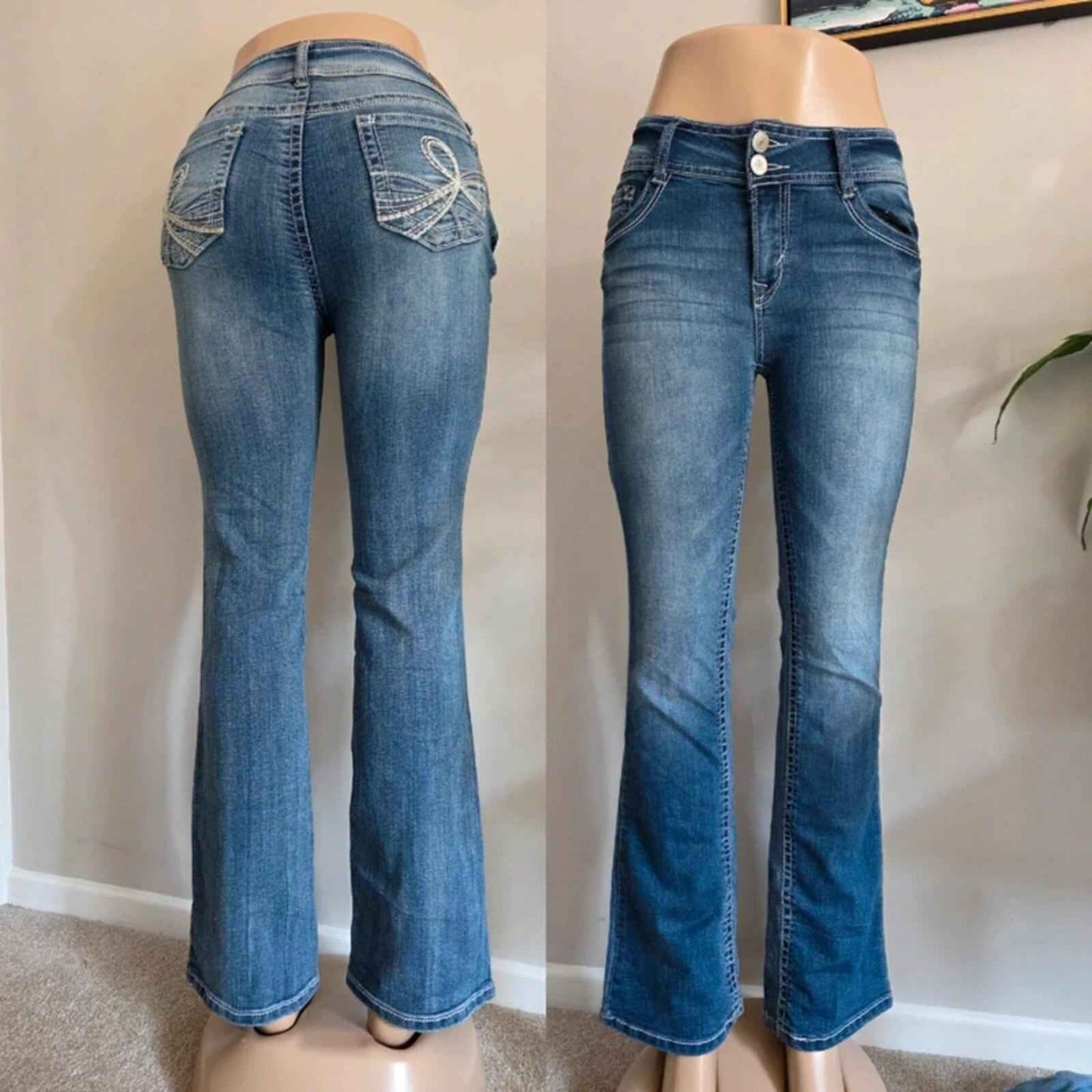 Vintage Y2K Wallflower Mid Rise Bootcut Jeans UK Size 8