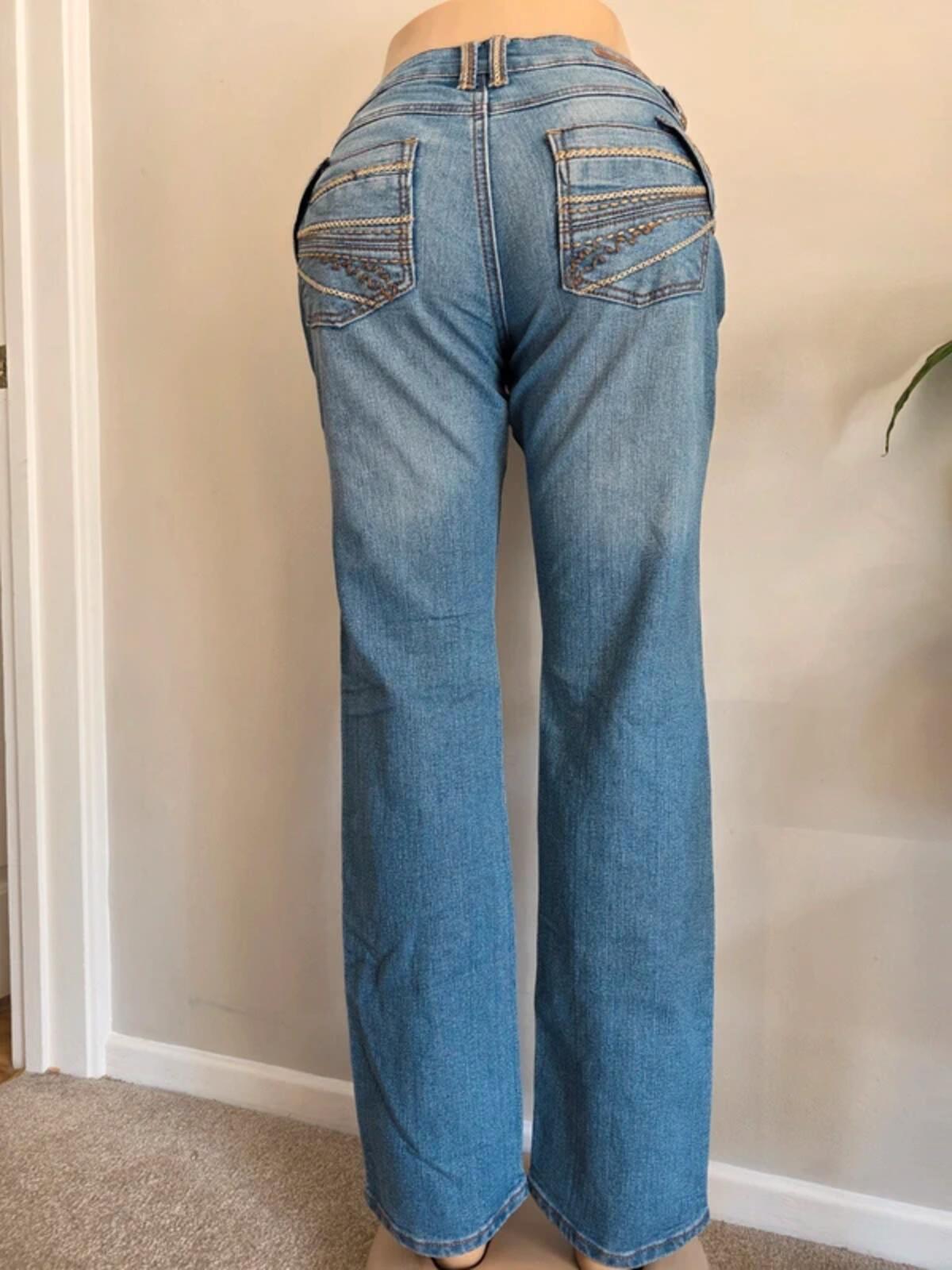 Vintage Y2K Wam Low Rise Slight Bootcut Jeans UK Size 12