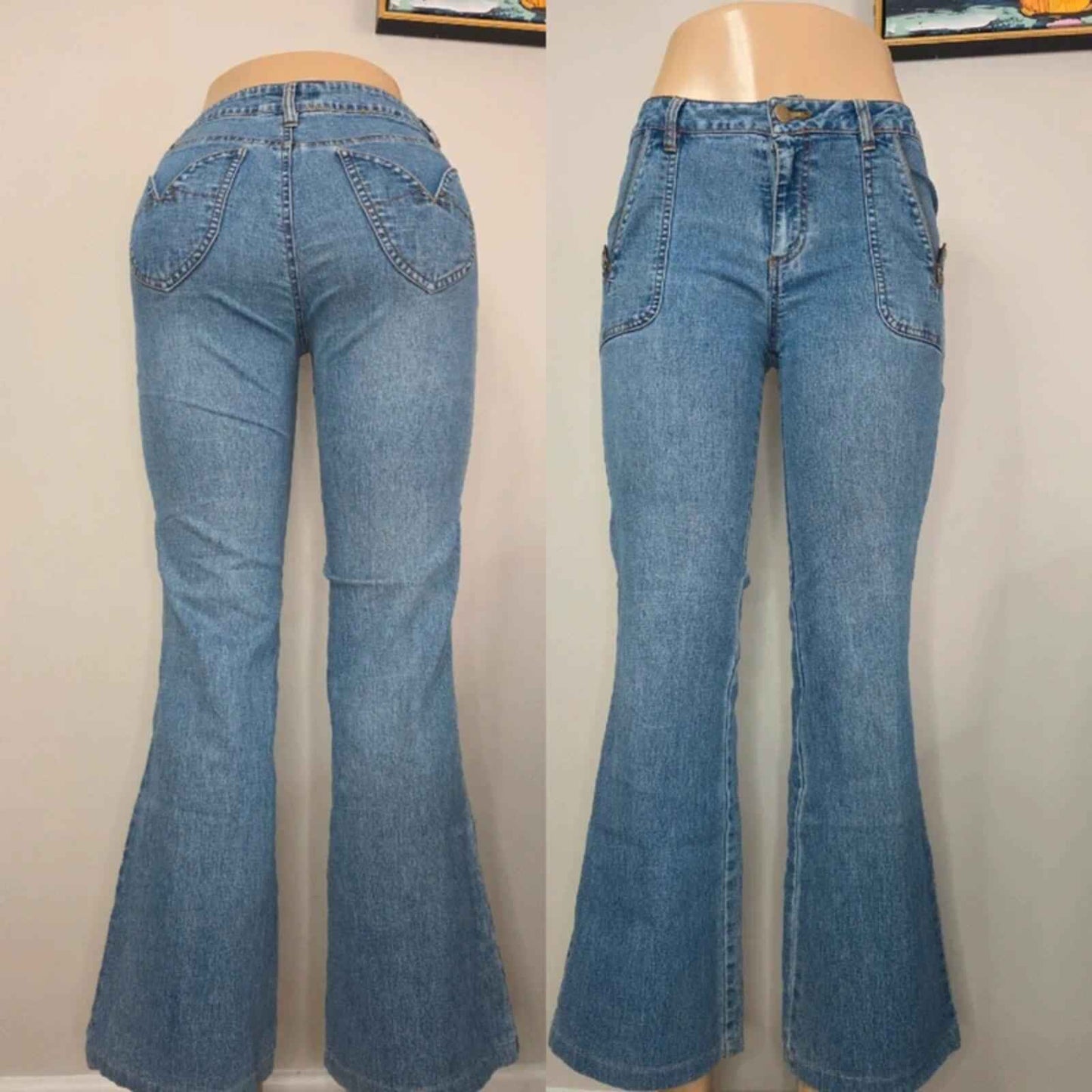Capucino Mid Rise Flared Jeans UK Size 6/8 Petite
