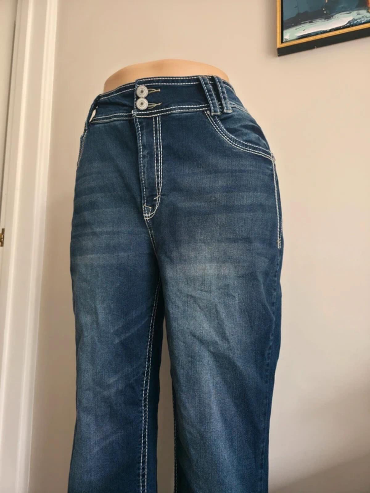 Wallflower Vintage Y2K High Rise Relaxed Bootcut Jeans UK Size 18 Petite