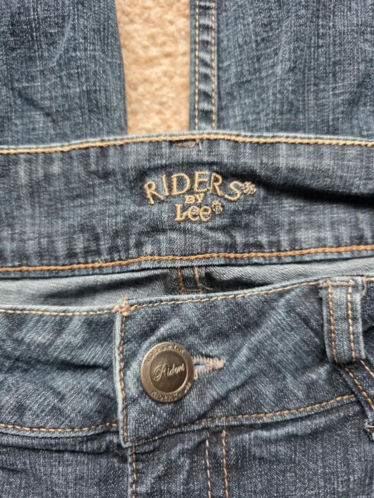 Vintage Y2K Riders by Lee Mid Rise Straight Leg Jeans UK Size 16 Petite