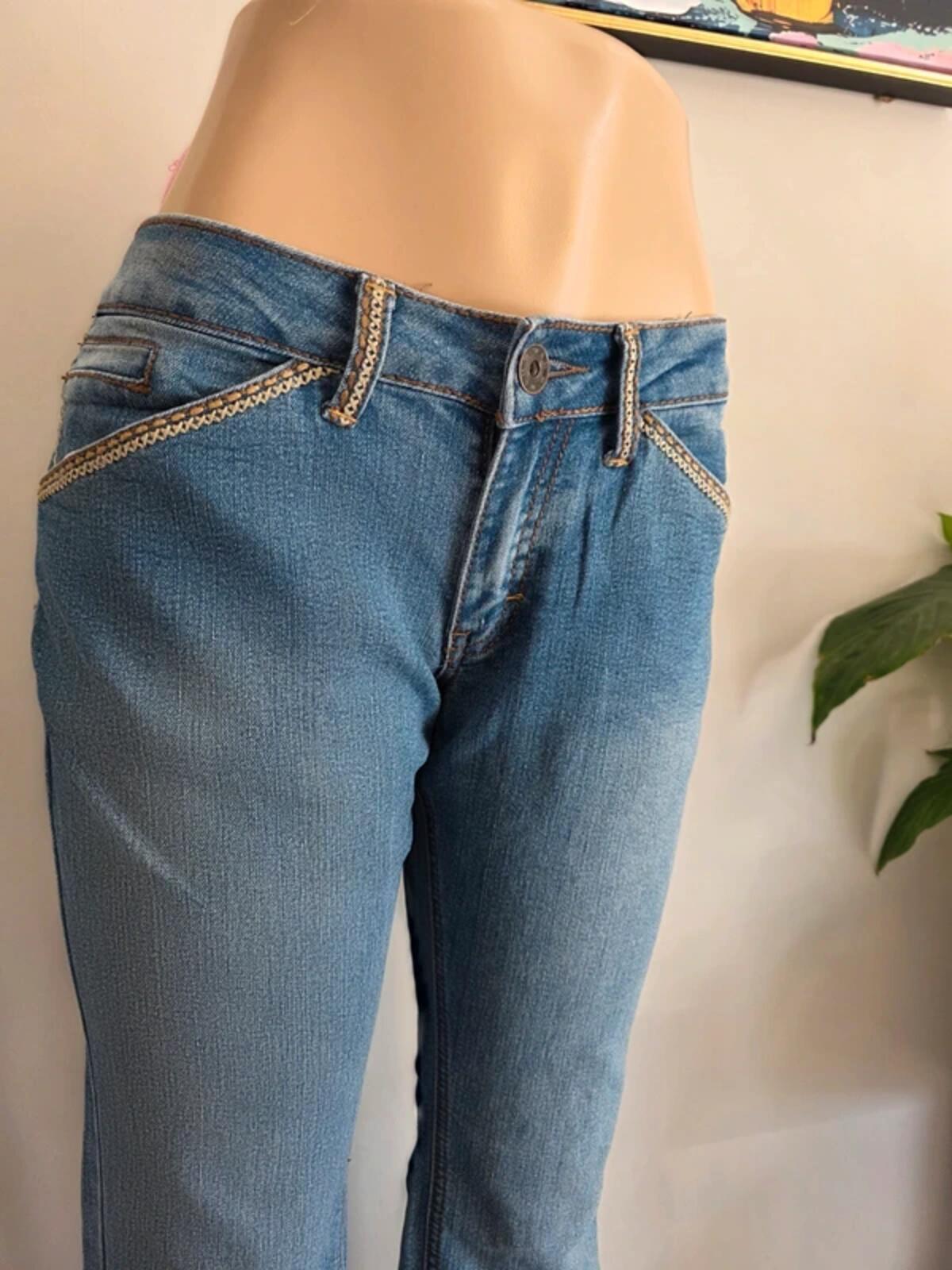 Vintage Y2K Wam Low Rise Slight Bootcut Jeans UK Size 12