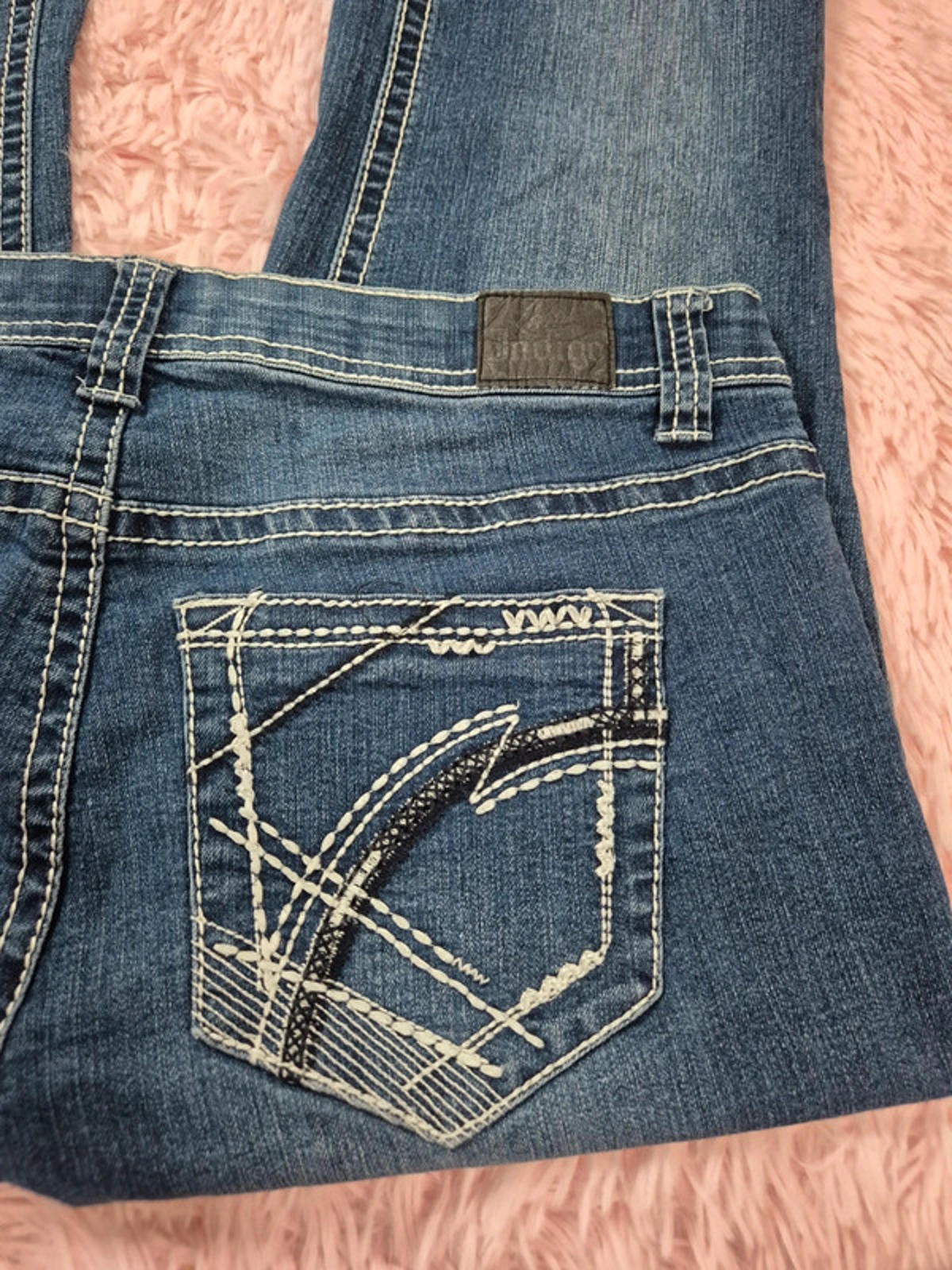 Vintage Y2K Love Indigo Mid Rise Bootcut Jeans UK size 12