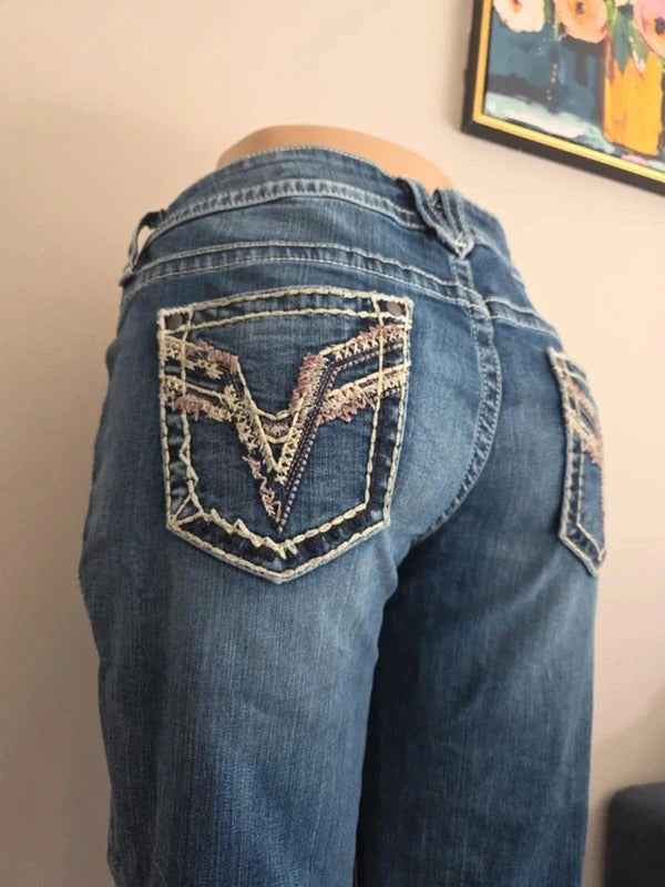Vigoss Mid Rise Capri Vintage Y2K Jeans UK Size 18
