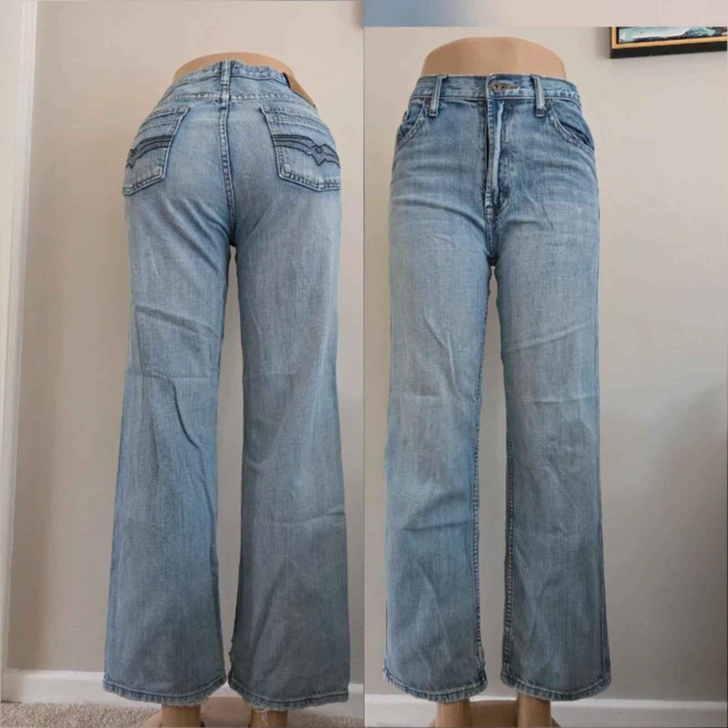 Bailey’s Pt. Vintage Y2K Mid Rise Wide Leg Bootcut Jeans UK Size 8/10 Petite