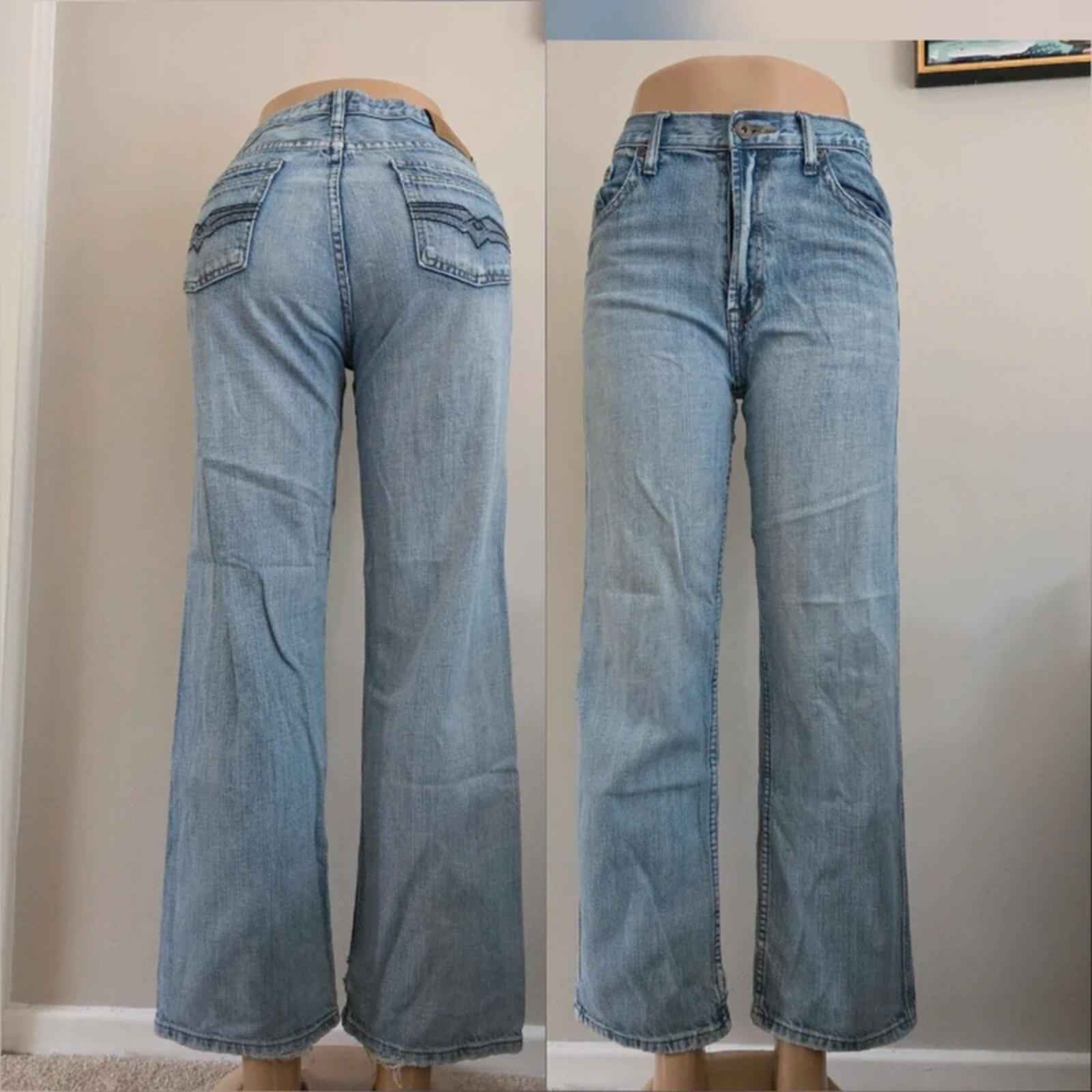 Bailey’s Pt. Vintage Y2K Mid Rise Wide Leg Bootcut Jeans UK Size 8/10 Petite