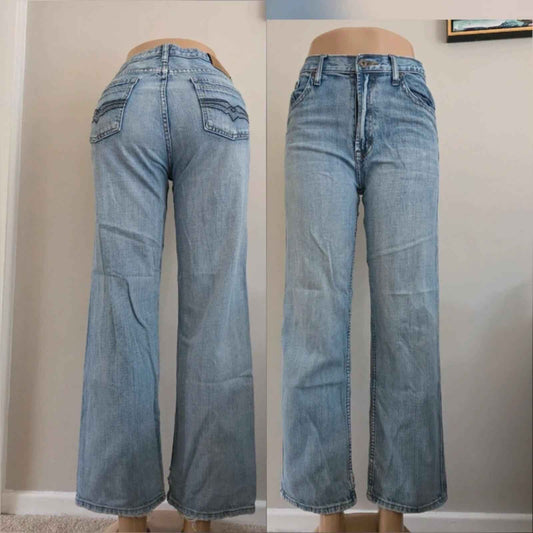 Bailey’s Pt. Vintage Y2K Mid Rise Wide Leg Bootcut Jeans UK Size 8/10 Petite