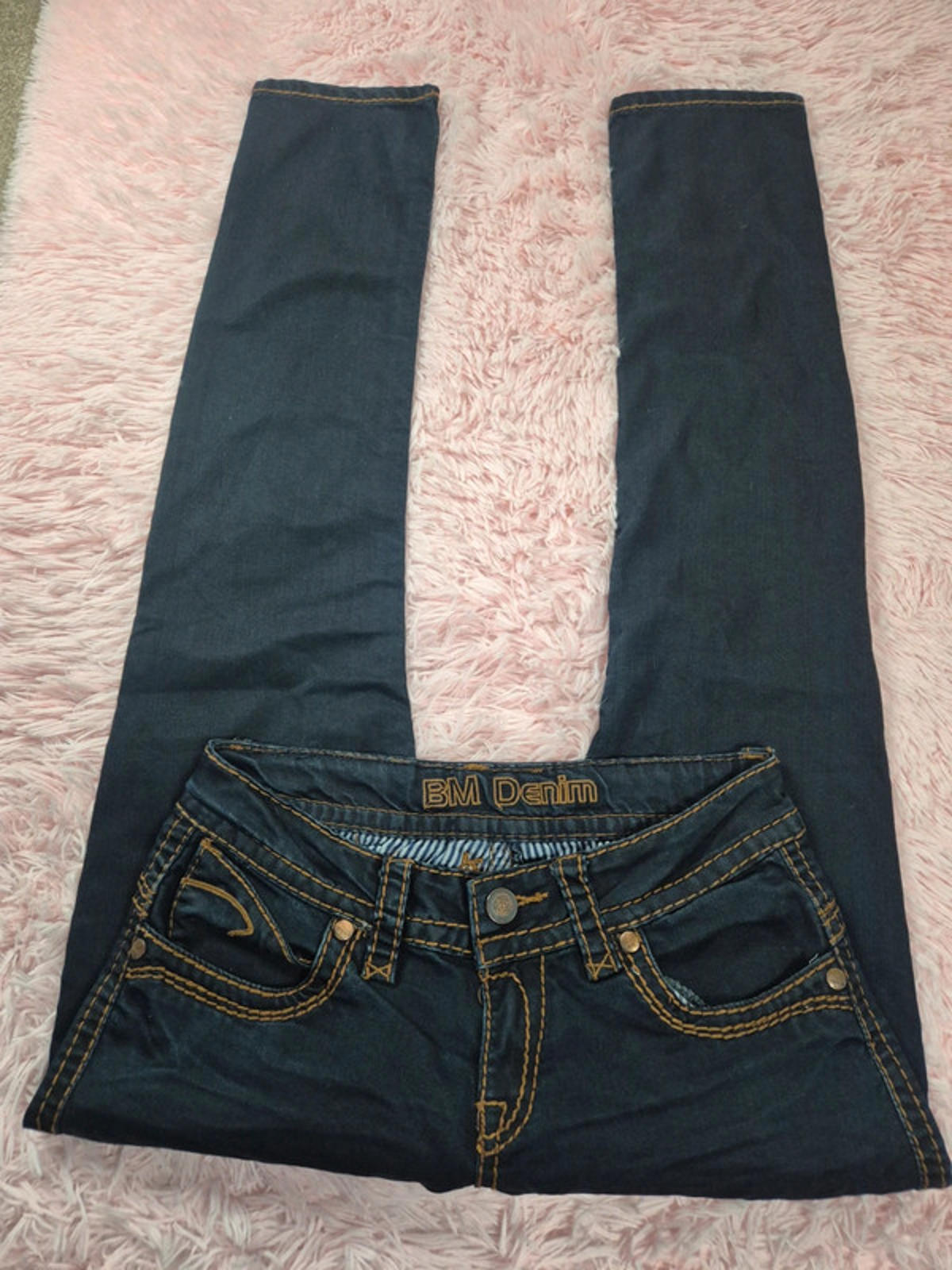 Vintage Y2K Blue Monkey BM Denim Mid Rise Straight Leg Jeans UK size 10