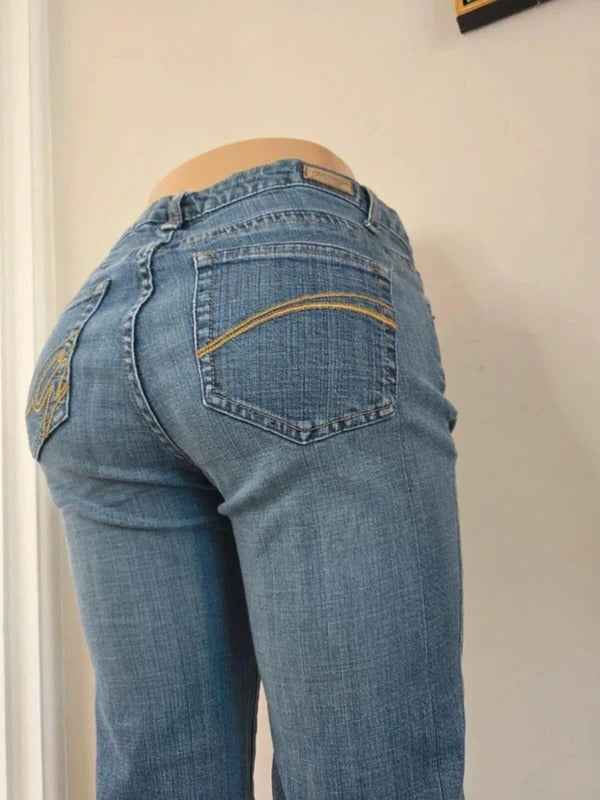 Garage Low Rise Straight Vintage Y2K Jeans UK Size 10 Tall