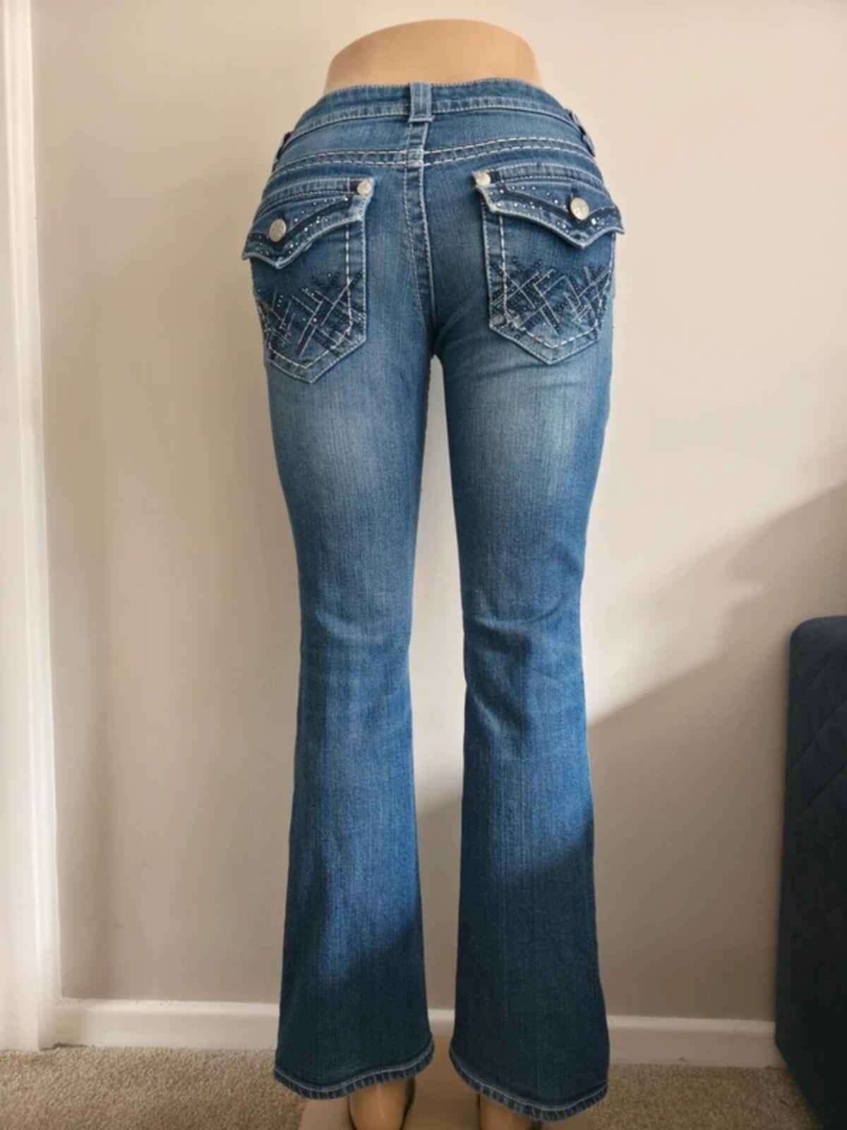 Paisley's Sky Low Rise Bootcut Vintage Y2K Jeans UK Size 10 Petite