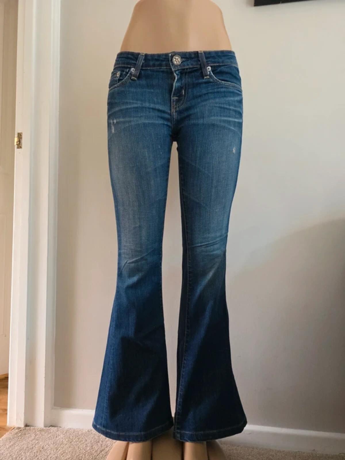 Big Star Ultra Low Rise Flared Vintage Y2K Jeans UK Size 4/6