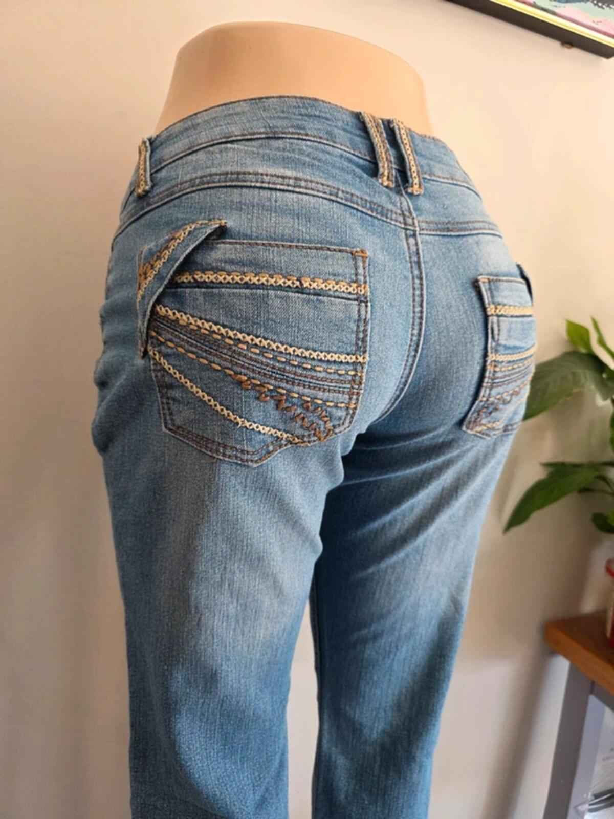 Vintage Y2K Wam Low Rise Slight Bootcut Jeans UK Size 12