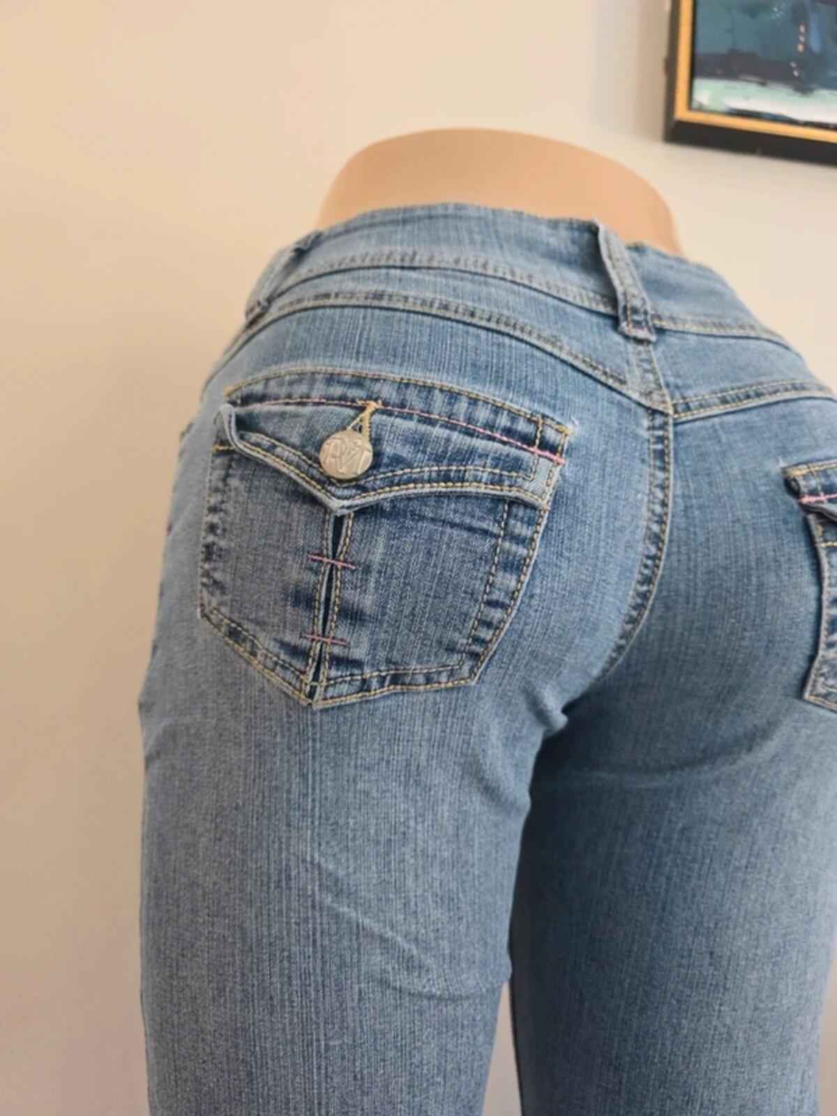 RVT Mid Rise Flared Vintage Y2K Jeans UK Size 8 Petite
