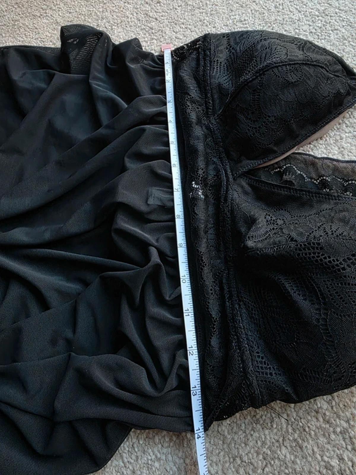 Vintage Y2K Auden Black Lace Babydoll Lingerie UK Size 10–12