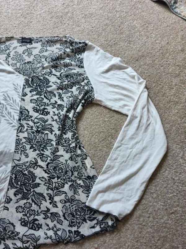 Vintage Y2K Opinion Printed Long Sleeve Blouse UK Size 14/16