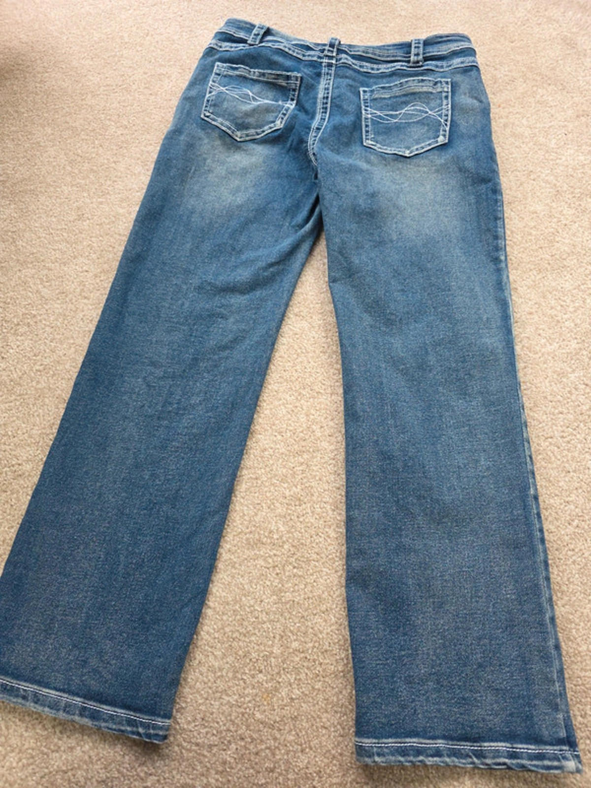 Vintage Y2K No-Label Mid Rise Straight Jeans UK Size 14 Petite