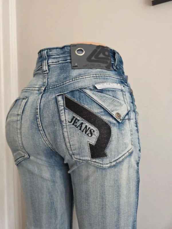Lot29 High Waist Straight Relaxed Vintage Y2K Jeans UK Size 10