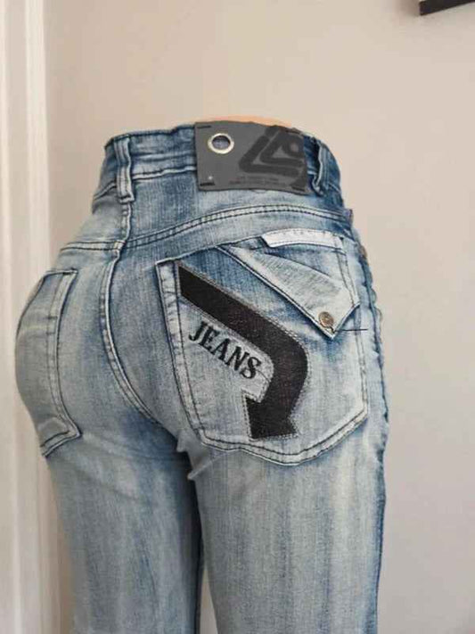 Lot29 High Waist Straight Relaxed Vintage Y2K Jeans UK Size 10