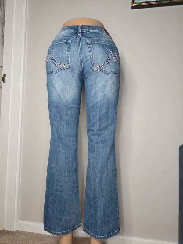 Maurices Low Rise Bootcut Vintage Y2K Jeans UK Size 8 Petite