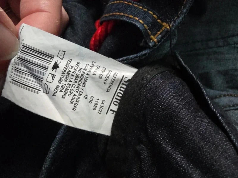 Studio F Mid Rise Slim Vintage Y2K Jeans UK Size 12/14