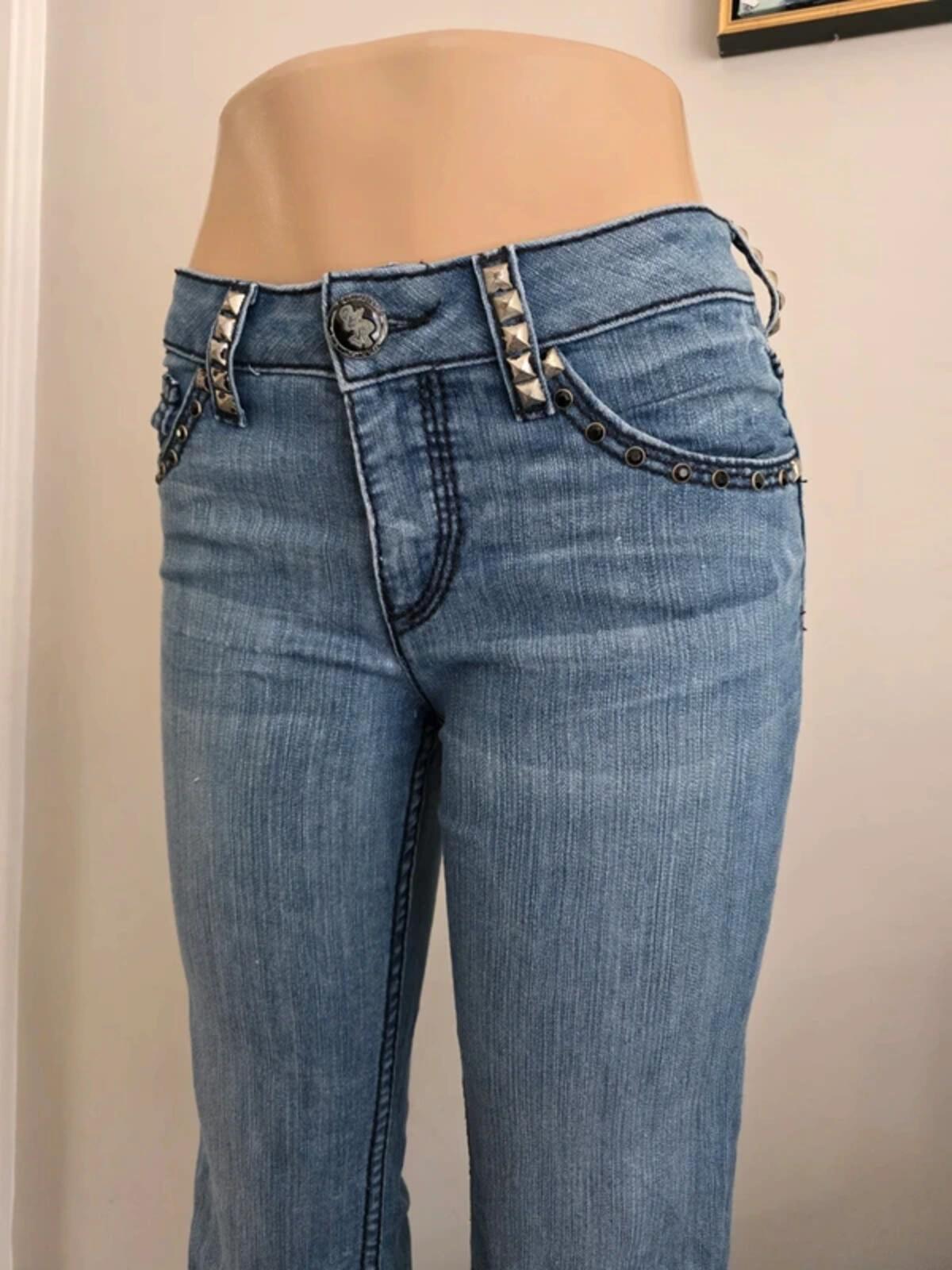 Vintage Y2K Uknighted Mid Rise Bootcut Jeans UK Size 8