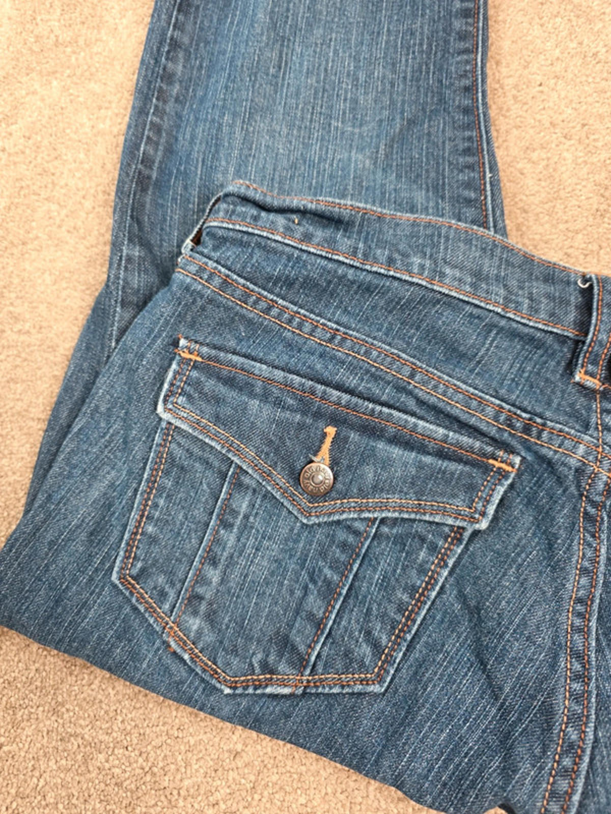 Vintage Y2K Old Navy Sweetheart Bootcut Mid Rise Jeans UK Size 12