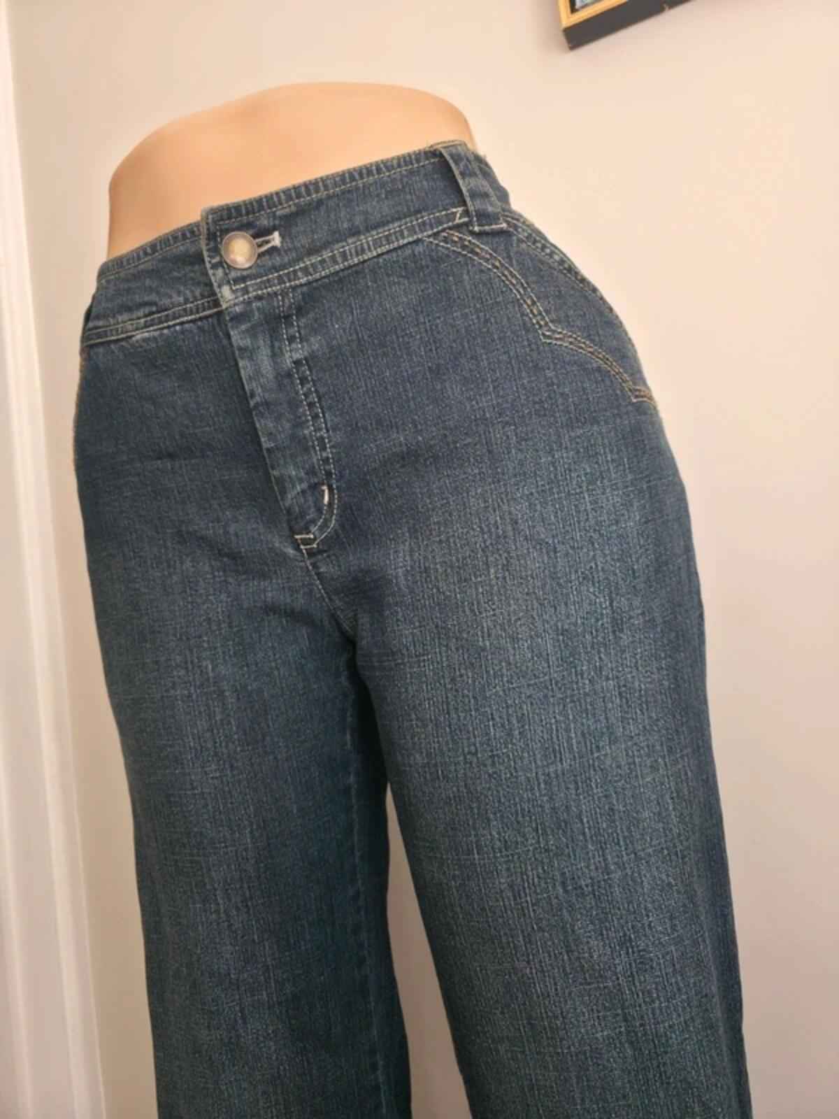 Bandolino Mid Rise Wide Leg Vintage Y2K Baggy Jeans UK Size 14