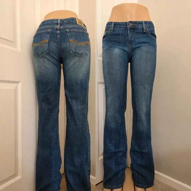 L.E.I. Mid Rise Bootcut Vintage Y2K Jeans UK Size 8  Tall