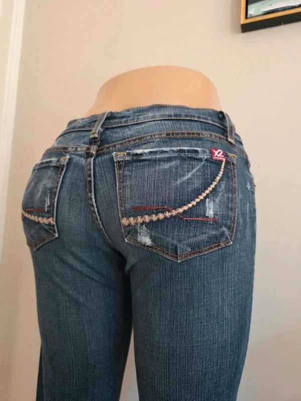 X2 Low Rise Bootcut Vintage Y2K Jeans UK Size 6/8