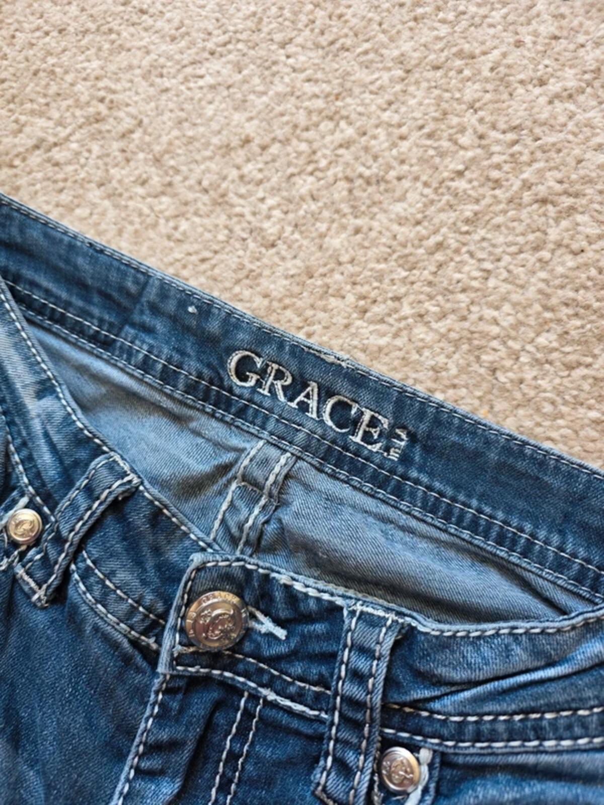Vintage Y2K Grace in LA Mid Rise Bootcut Jeans UK Size 6 Tall