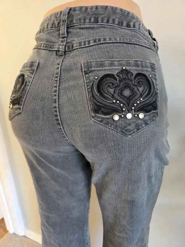 Vintage Y2K Style & Co Mid Rise Bootcut Jeans UK Size 12/14 Petite