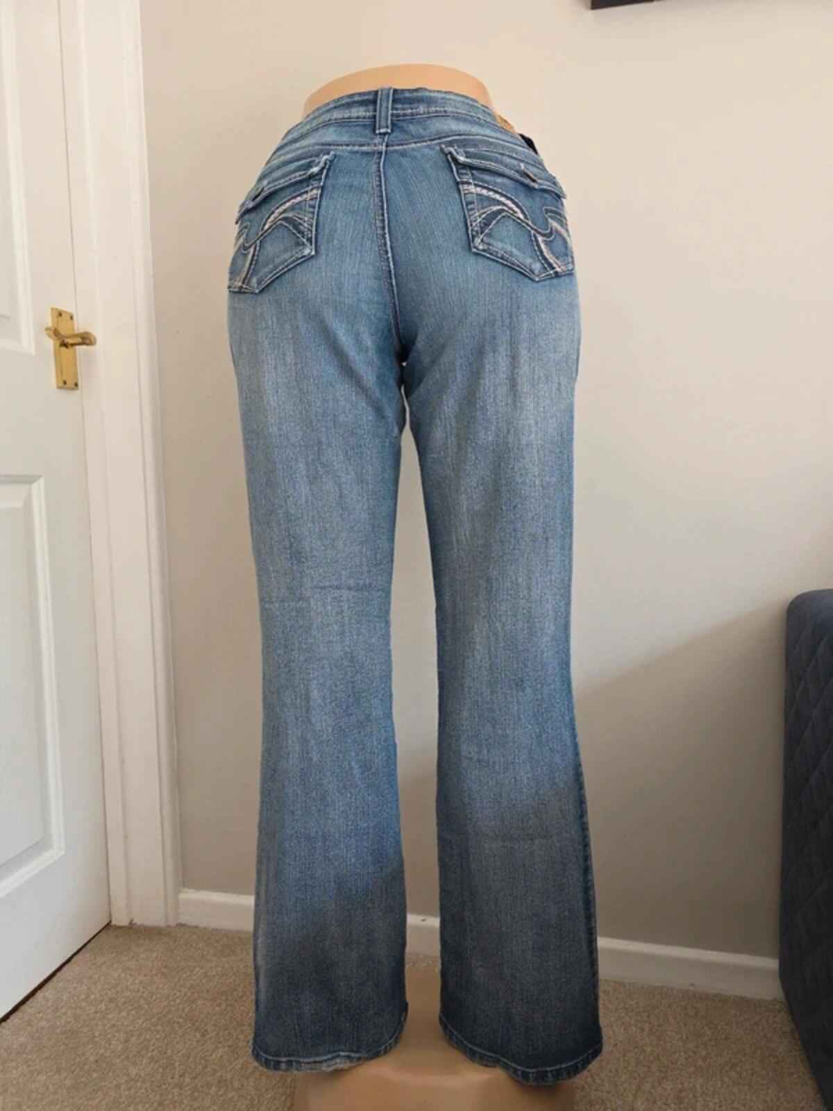 L.e.i. Mid Rise Bootcut Vintage Y2K Jeans UK Size 14 Tall