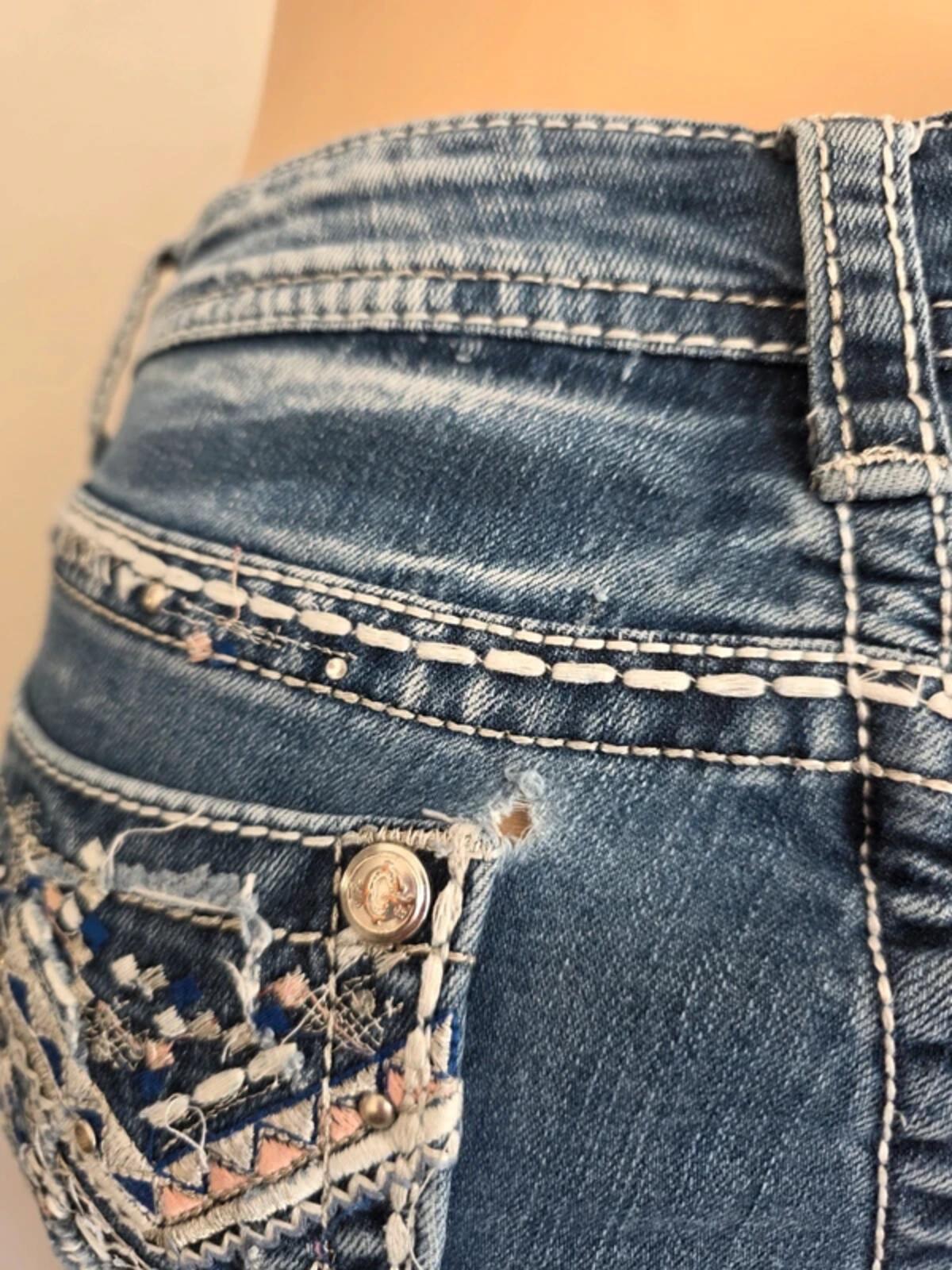 Vintage Y2K Grace in LA Mid Rise Bootcut Jeans UK Size 6 Tall