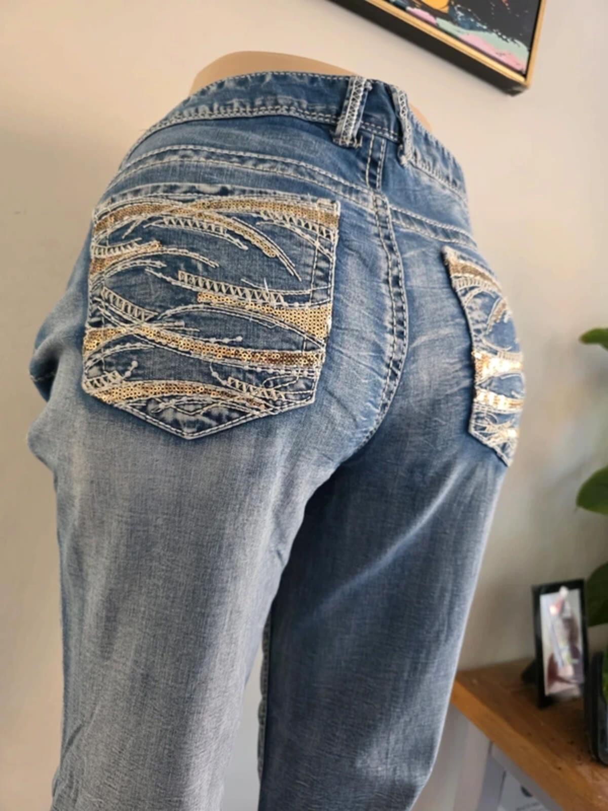 Amethyst Jeans Mid Rise Bootcut UK Size 22