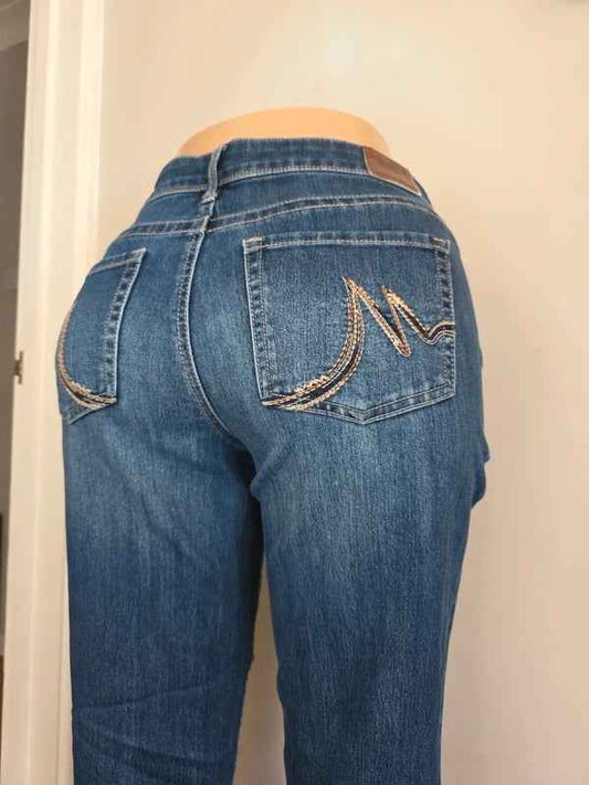 Maurices Mid Rise Bootcut Vintage Y2K Jeans UK Size 12/14 Petite