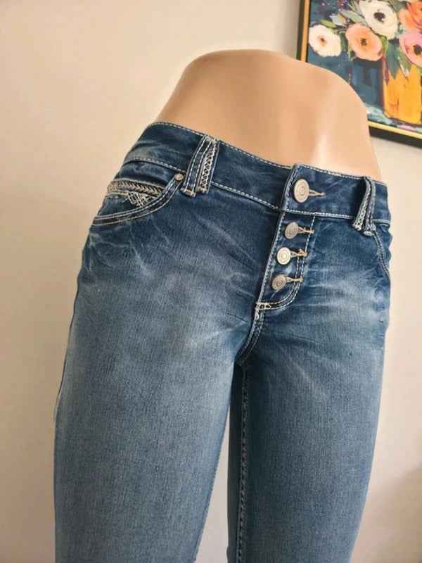 Amethyst Mid Rise Bootcut Vintage Y2K Jeans UK Size 10 Petite