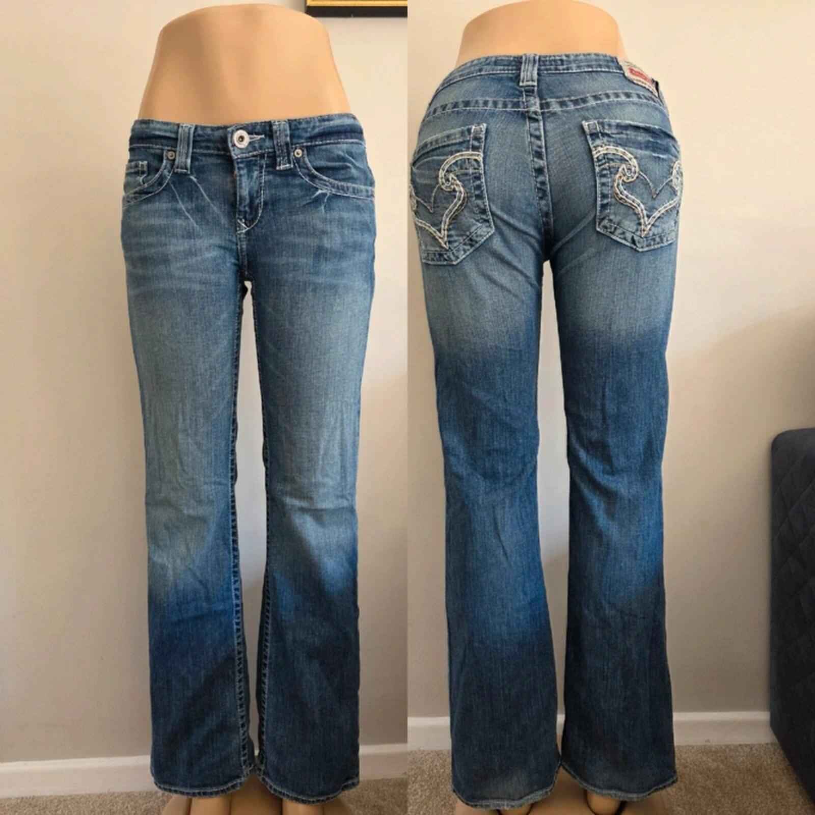 Big Star Ultra Low Rise Bootcut Jeans UK Size 8
