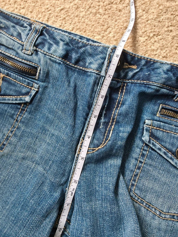 Aeropostale Mid Rise Flared Vintage Y2K Jeans UK Size 10 Petite