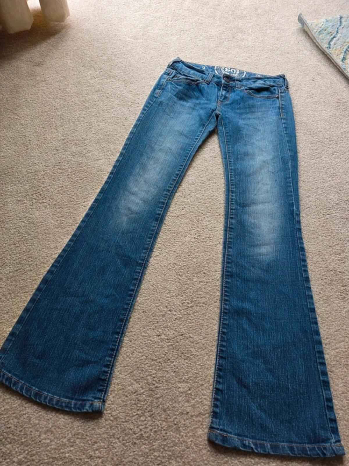 Vintage Y2K Authentic American Heritage Ultra Low Rise Bootcut Jeans UK Size 6
