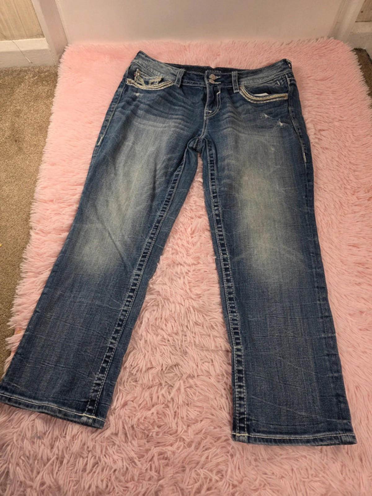 Vintage Y2K Vigoss The Chelsea Boyfriend Mid Rise Jeans UK Size 16 Petite