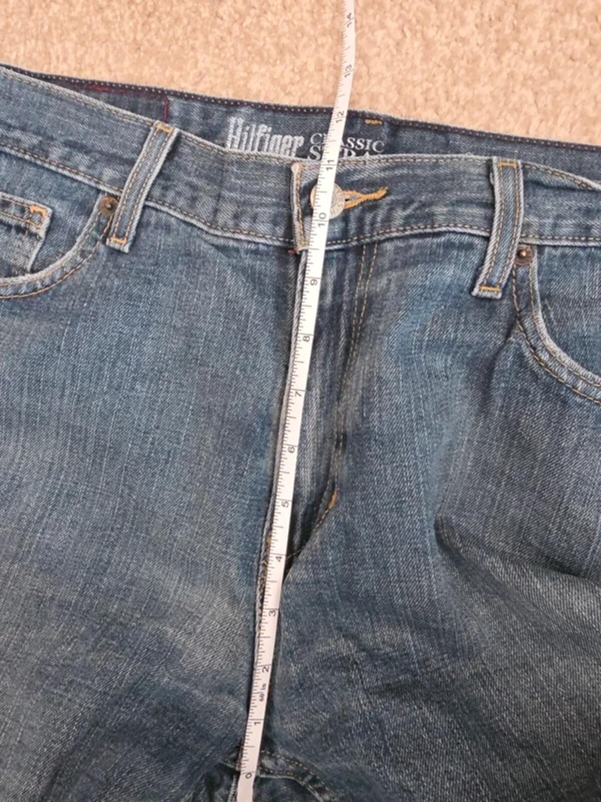 Tommy Hilfiger High Rise Straight Relaxed Vintage Y2K Jeans UK Size 16 Petite