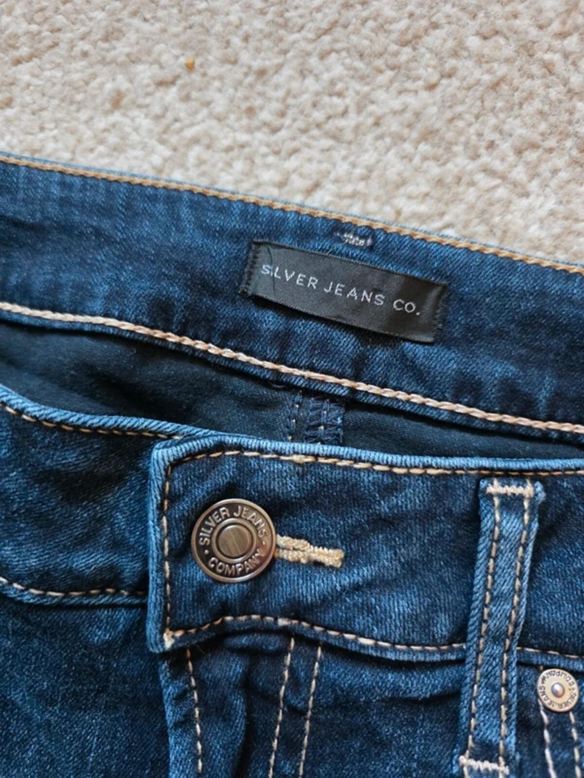 Silver Jeans Mid Rise Bootcut Jeans UK Size 12 Tall