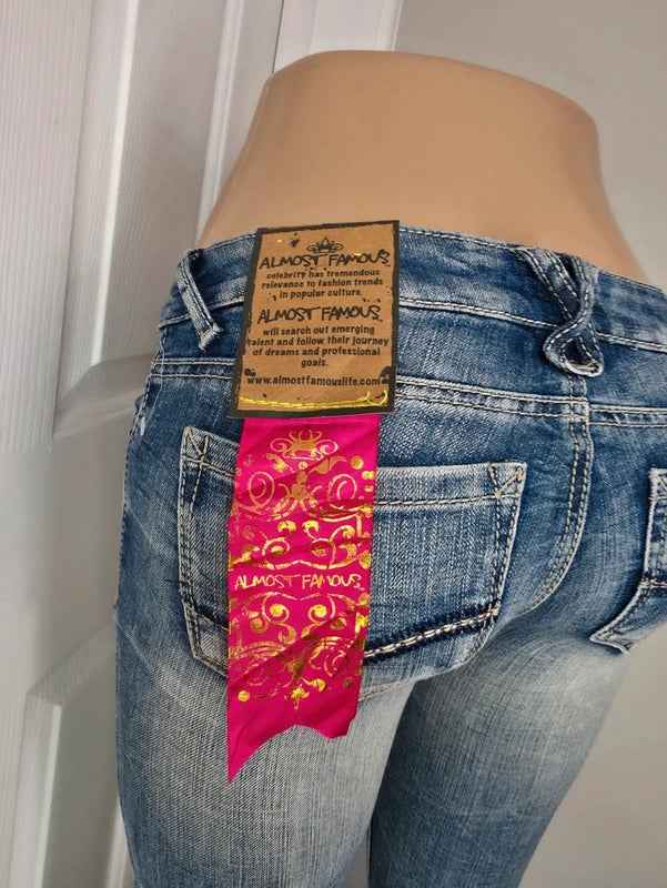 Almost Famous Ultra Low Rise Bootcut Vintage Y2K Jeans UK Size 4/6