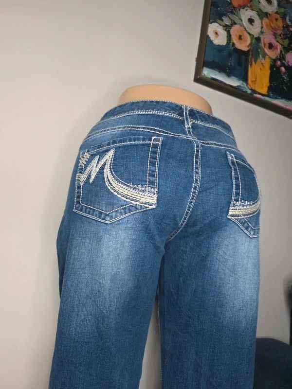 Maurices Mid Rise Bootcut Vintage Y2K Jeans UK Size 18 Tall